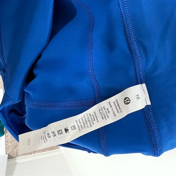 LULULEMON ATHLETICA FAST AND FREE HR WOMEN SYMPHONY BLUE  LEGGINGS 25" BRAND NEW - Picture 7 of 8